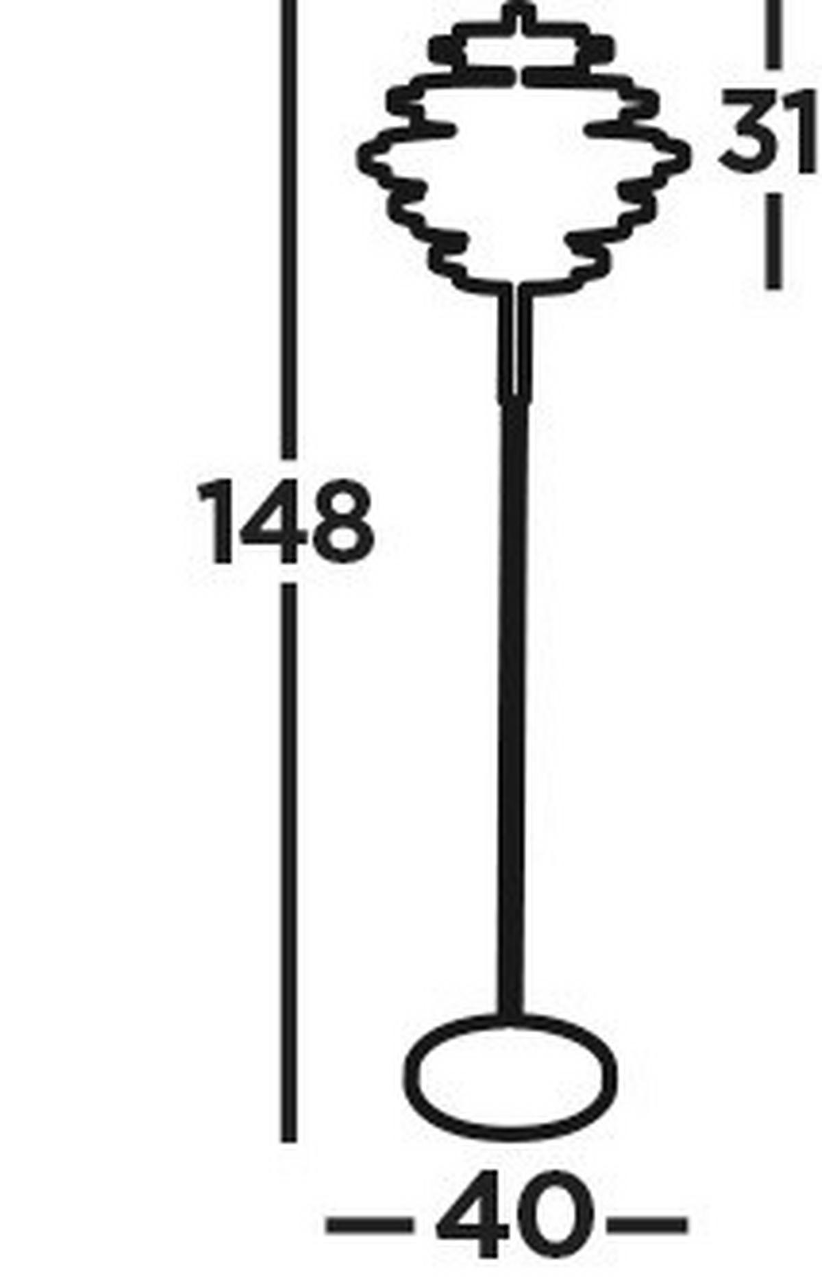 LED Állólámpa Eu6359bg Hive - fekete/sárgarézszínű, Design, fém (40/148cm)