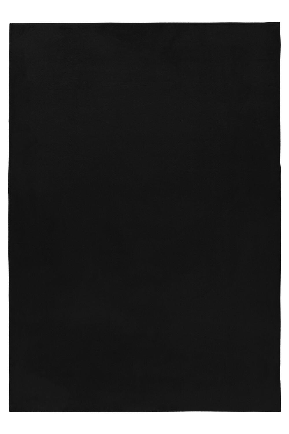 Hochflorteppich Pouffy Schwarz ca. 120x170cm - Schwarz, Basics, Textil (120/170cm)