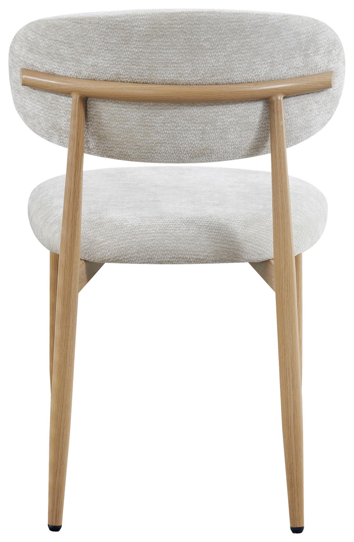 Stuhl Ida Beige ca. 50x80x57cm - Eichefarben/Beige, Design, Holz/Textil (50/80/57cm) - Mömax