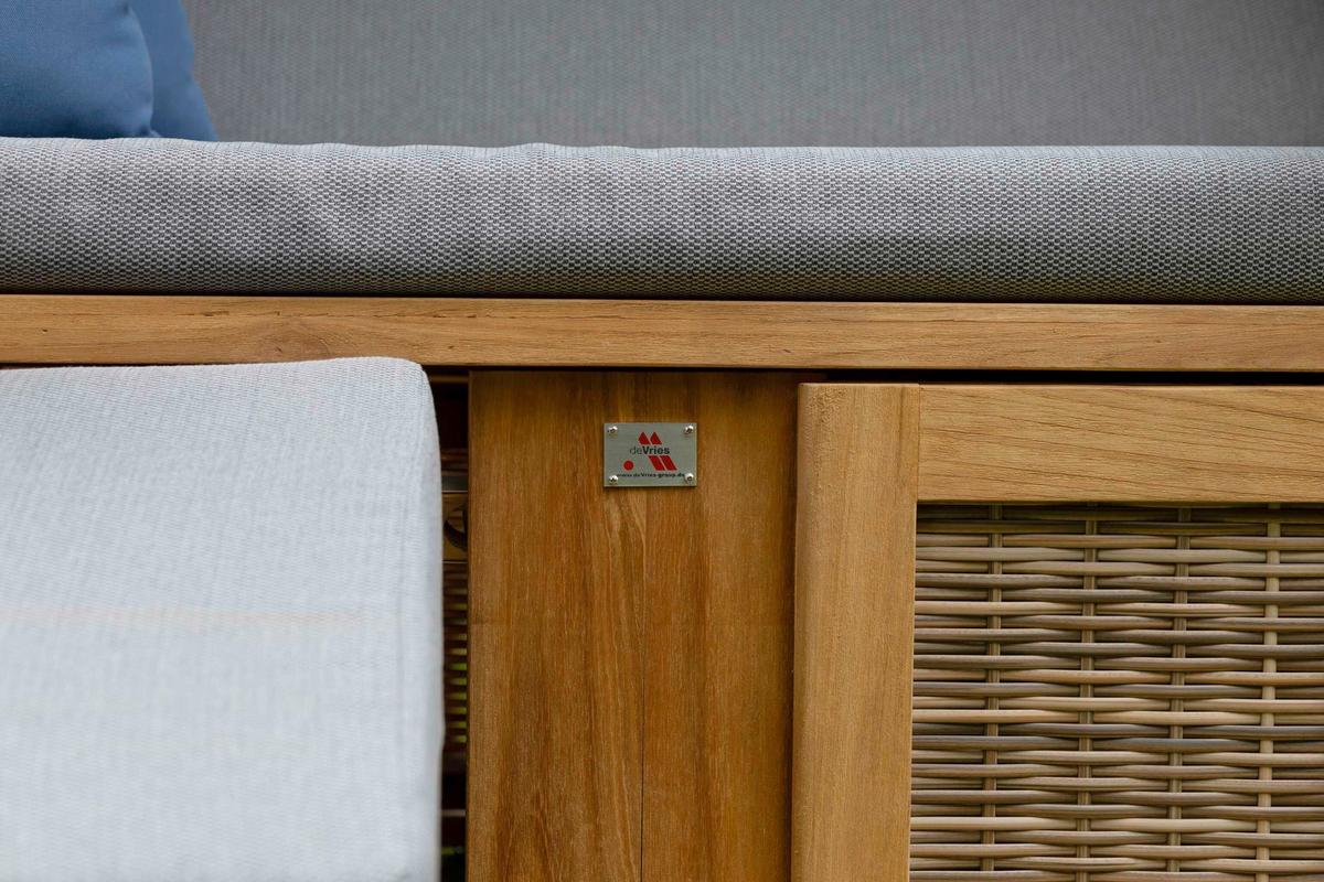 Strandkorb XL Sun Braun/Grau - Braun, KONVENTIONELL, Holz (130/160/80cm)