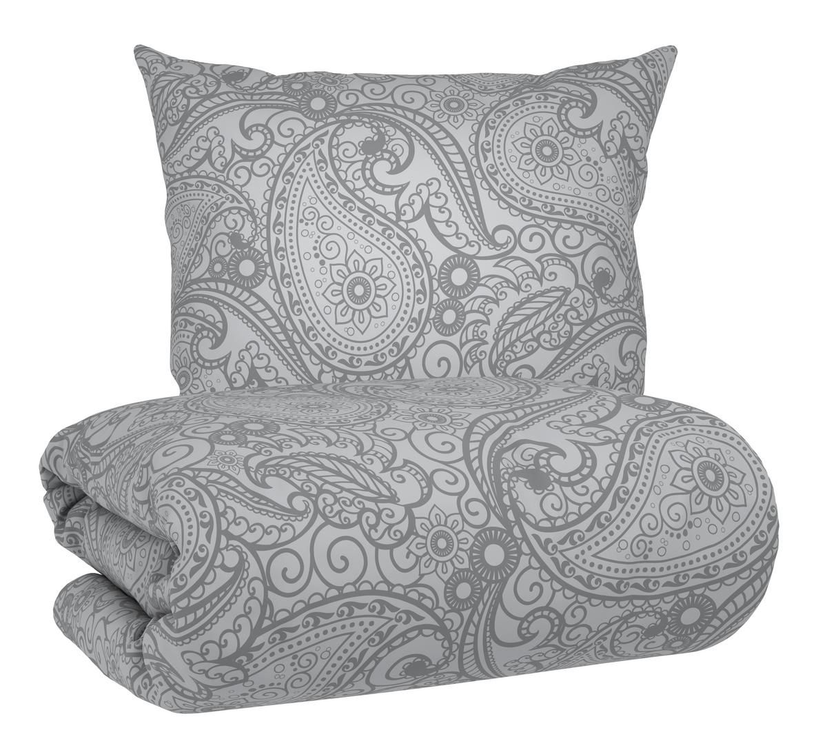 Bettwäsche Paisley Grau ca. 135x200cm - Grau, Textil (135/200cm) - Mömax