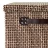 LÅDA MED LOCK FOLDABLE - brun/ljusbrun, papper/textil (29,5/28/30cm) - Mömax