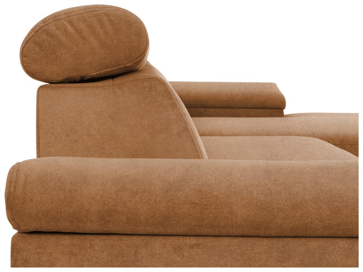 Sedežna Garnitura Santi, Oranžna, Ležišče, Predal - črna/oranžna, Moderno, kovina/tekstil (258/176cm) - Modern Living