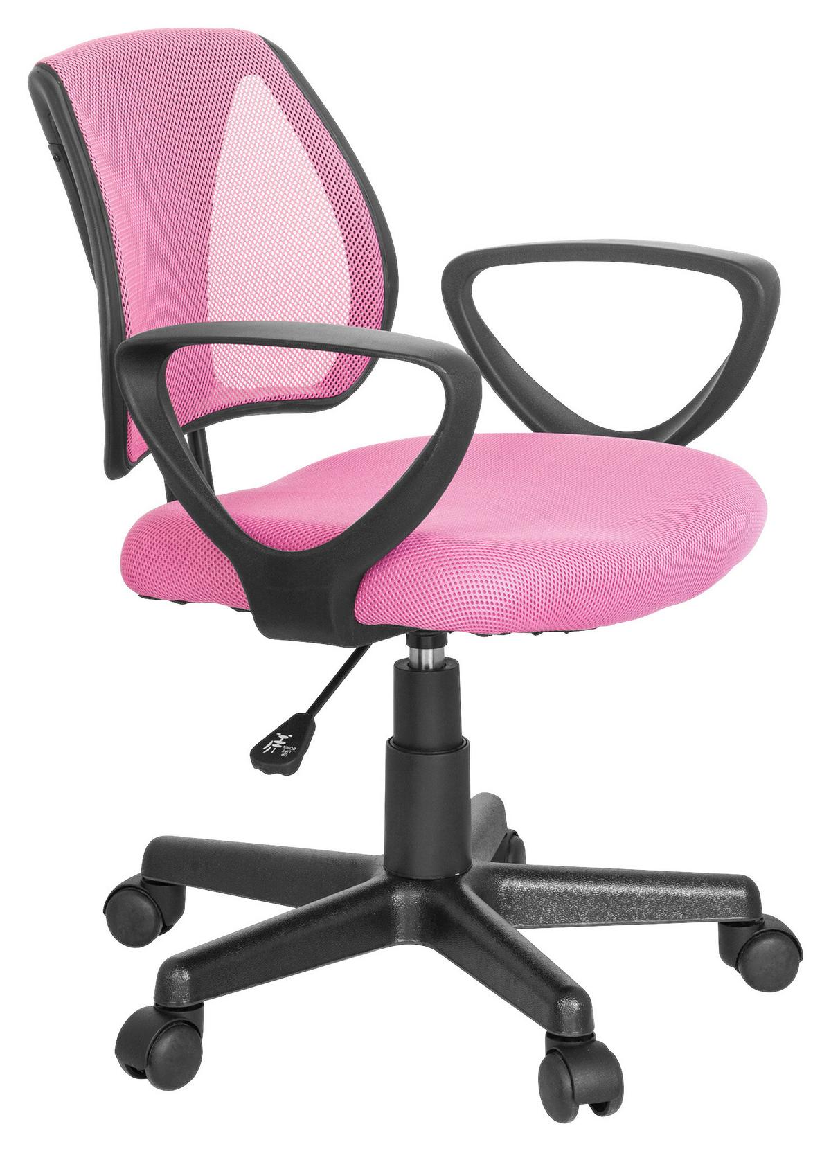 Juggenddrehstuhl Kiddy CD ca. 58x75-92x45 cm Pink - Pink/Schwarz, Basics, Kunststoff (58/75-92/45cm) - MID.YOU