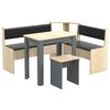 Kotna Garnitura Esal, Siva, Hrast - antracit, Moderno, leseni material (153/115cm) - MID.YOU
