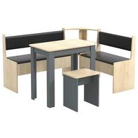 Kotna Garnitura Esal, Siva, Hrast - antracit, Moderno, leseni material (153/115cm) - MID.YOU