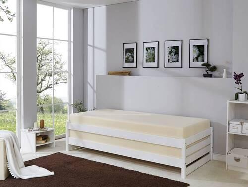 Stapelbett "Nadine", aus Kiefer, weiß - Weiß, KONVENTIONELL, Holz (90/200cm) - MID.YOU