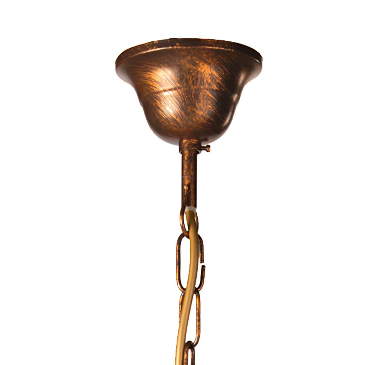 Kronleuchter Alga Bronzefarben max. 22 Watt - Bronzefarben, KONVENTIONELL, Glas/Metall (75/75/100cm)