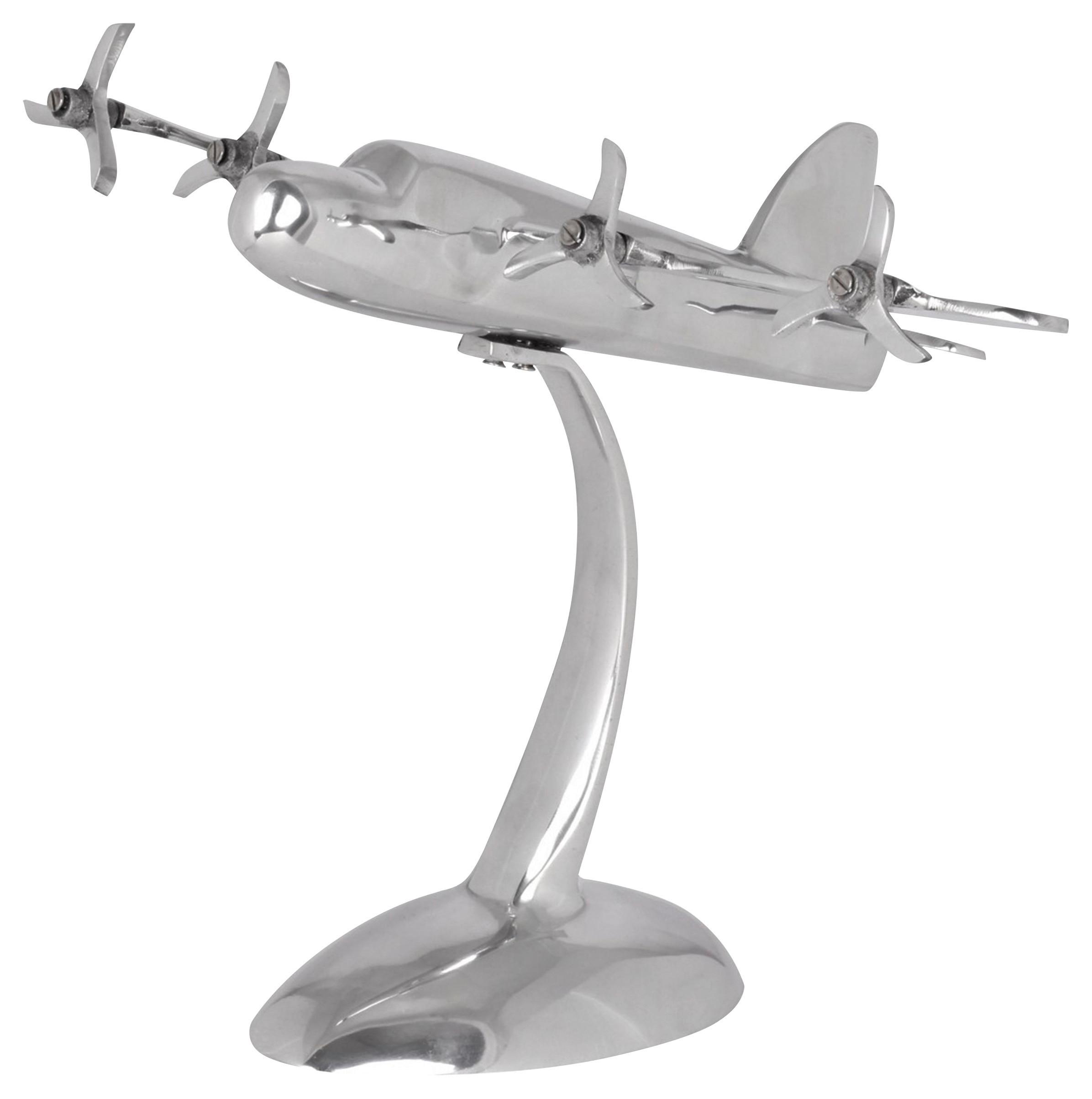 Skulptur Wohnling Silberfarben - Silberfarben, MODERN, Metall (42/30/30cm) - MID.YOU