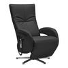 Relaxsessel Sitting 2 Schwarz - Chromfarben/Schwarz, MODERN, Leder (70/111/80cm) - Premium Living
