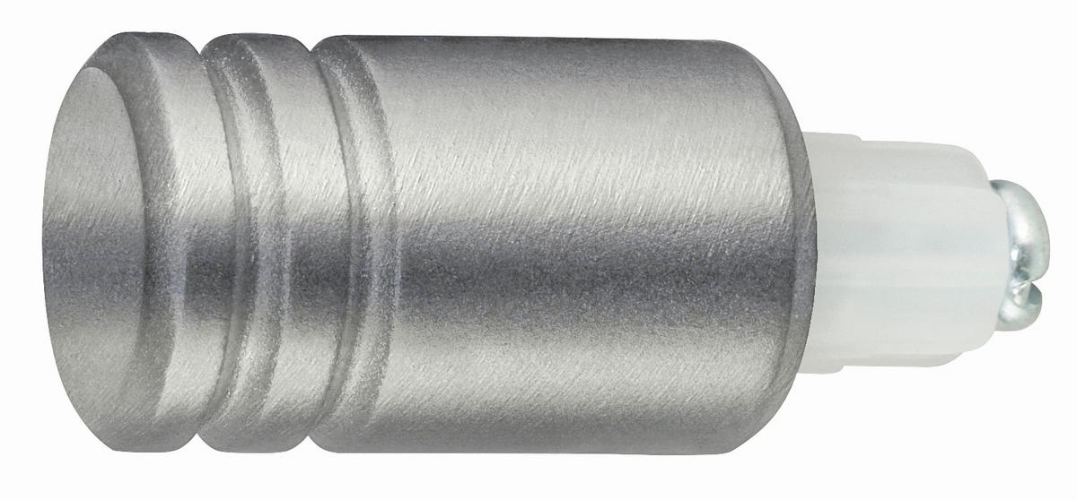 Endstück Combi Zylinder aus Metall - Edelstahlfarben, MODERN, Metall (1/1/1cm) - Modern Living