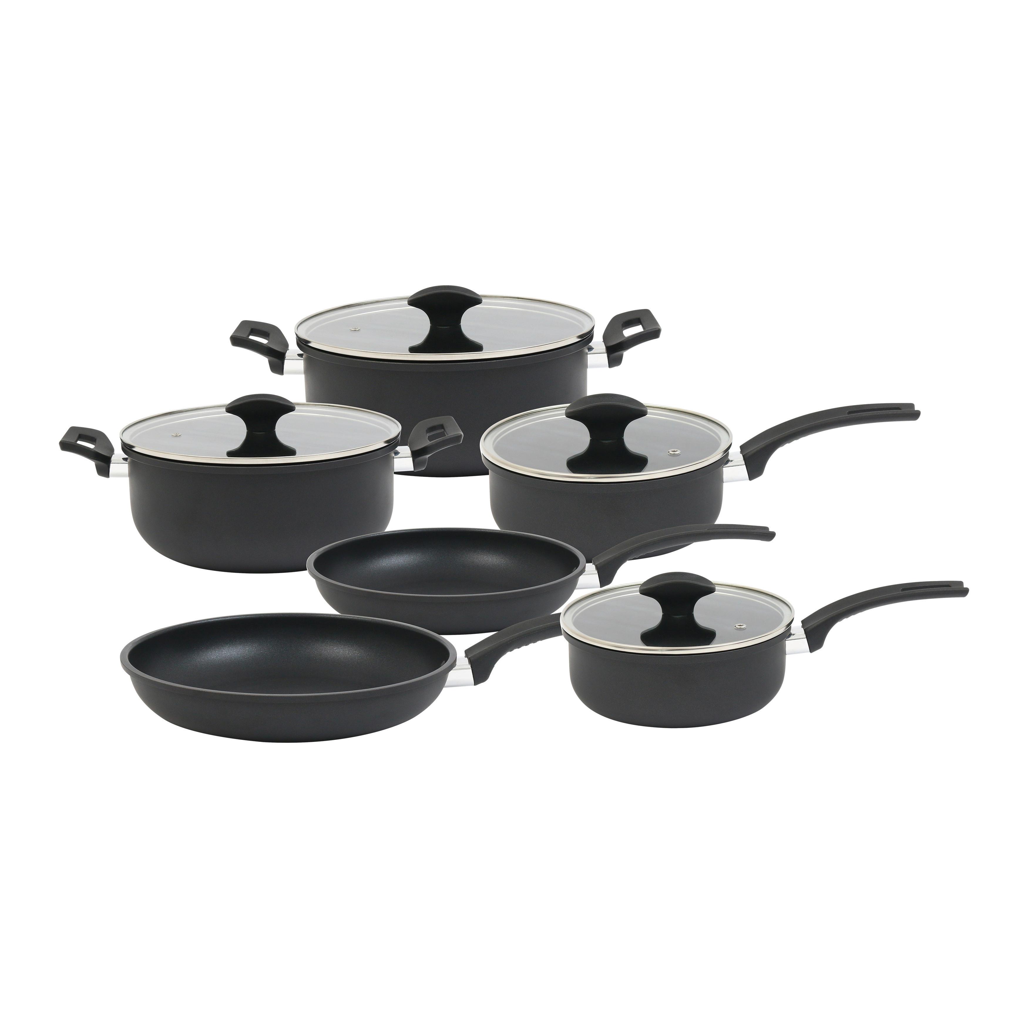 Set Posod Steffi - črna/prozorno, Konvencionalno, kovina/steklo - Mömax