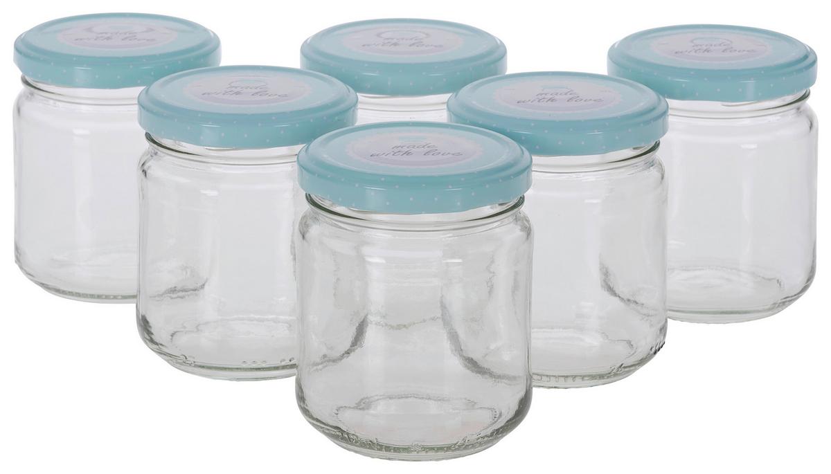 Befőttesüvegszett 6db/csomag Basic - Basics, Üveg/fém (6,5/8,5cm)