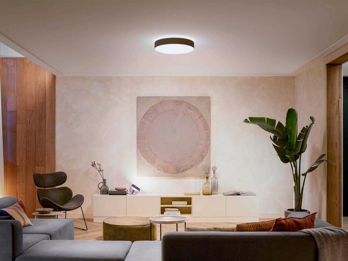 LAMPA SUFITOWA LED 4116030P6 HUE ENRAVE PHILIPS - czarny, Design, tworzywo sztuczne (42,5/8,4/42,5cm) - Philips HUE