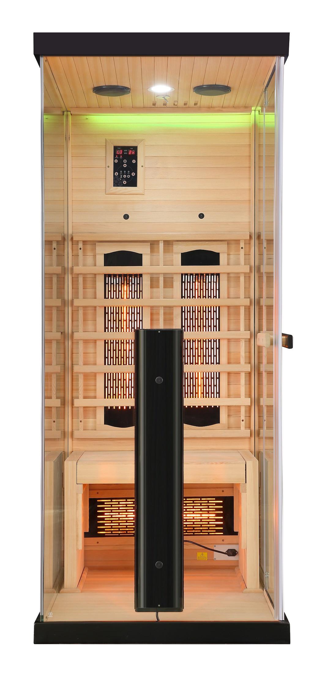 Infrakabin 1 Személyes Billund 1 - natúr színű, Basics, Üveg/fa (80/190/110cm)