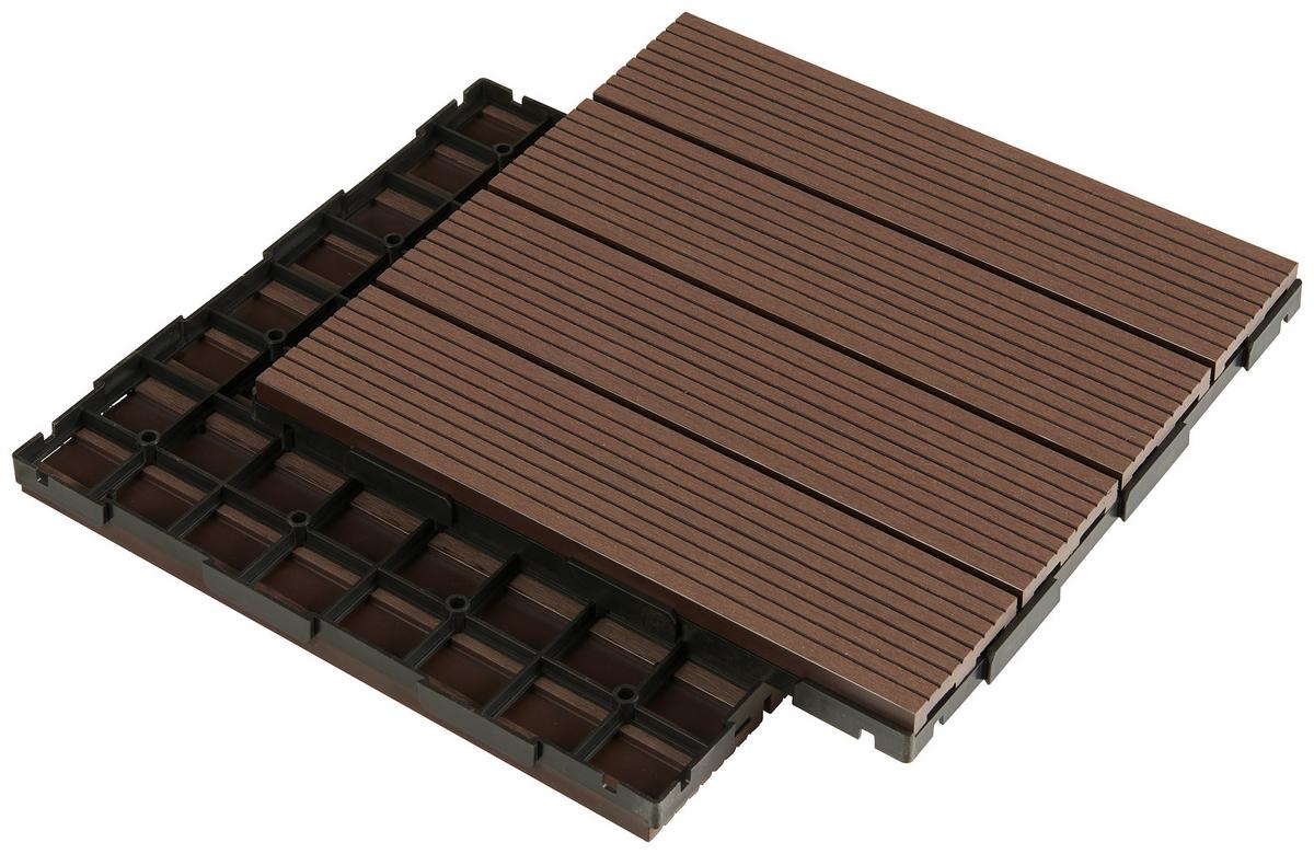 PŁYTKA TARASOWA DC-003 COFFEE - ciemnobrązowy, Basics, tworzywo sztuczne (30/30/2cm) - Ambia Garden