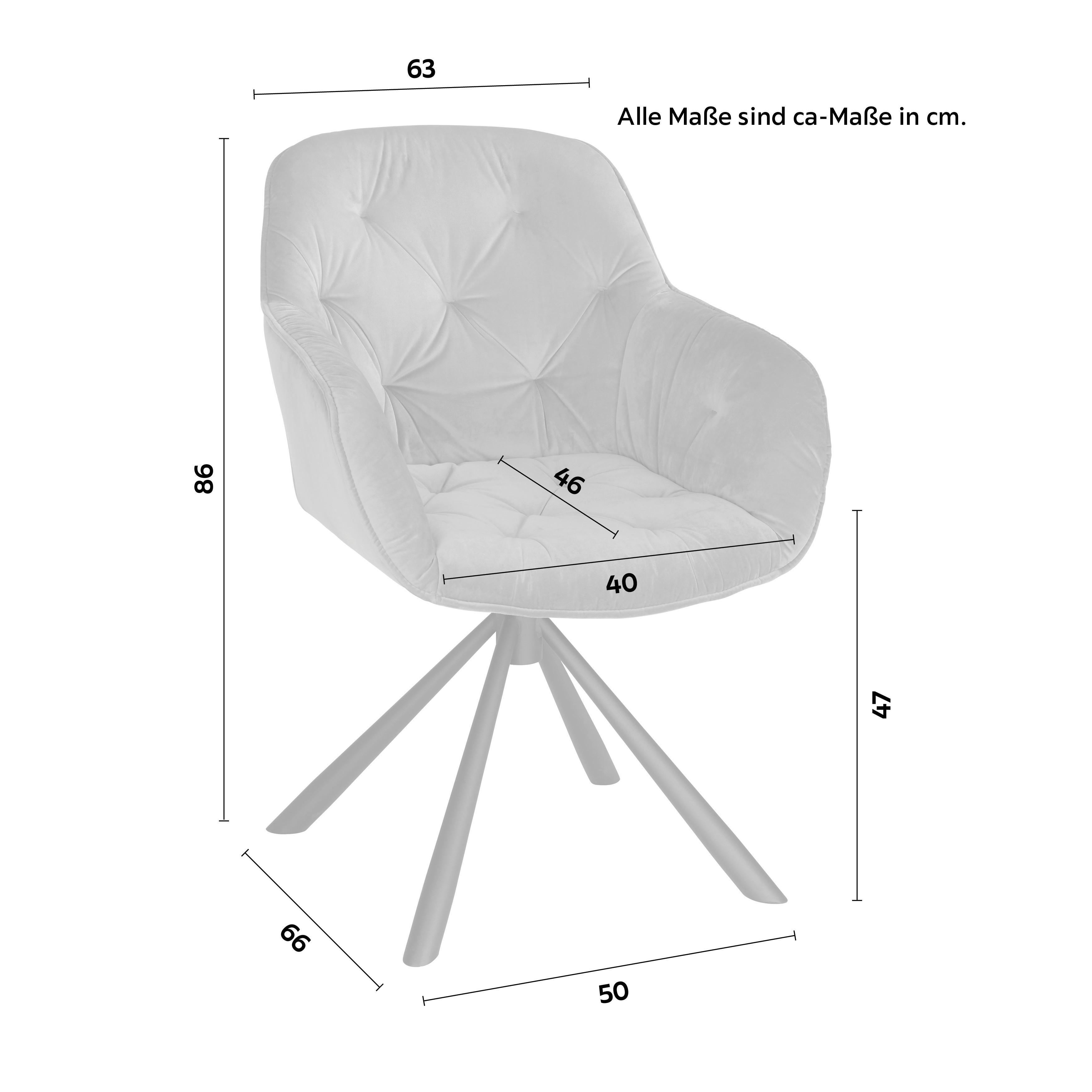 STOL MED ARMSTÖD EILEEN - orange/svart, Lifestyle, metall/textil (68/86/64cm) - Mömax