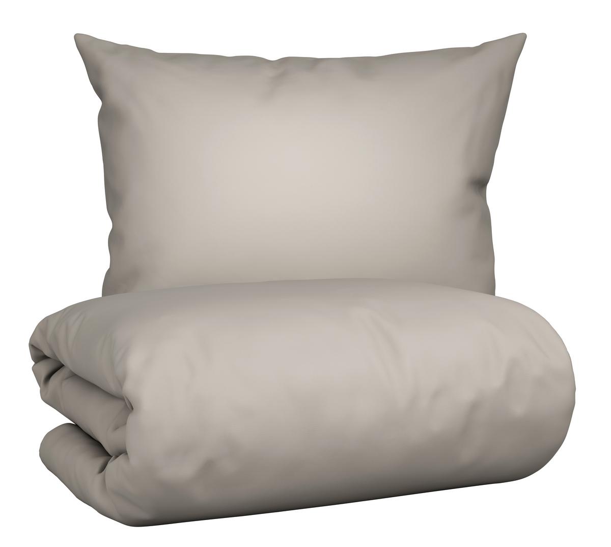 Bettwäsche Bio-Anna Uni Beige ca. 140x200cm - Beige, Natur, Textil (140/200cm) - ecoTree