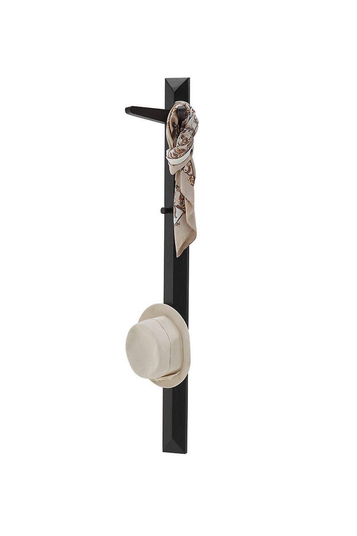 Garderobenpaneel Bantry in Schwarz - Schwarz, KONVENTIONELL, Holz (27/120/20cm) - Mömax