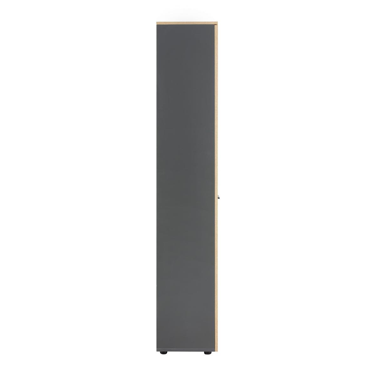 Dulap pentru hol CADIX - culoare lemn stejar/antracit, Modern, material pe bază de lemn (60/195/36cm) - Modern Living