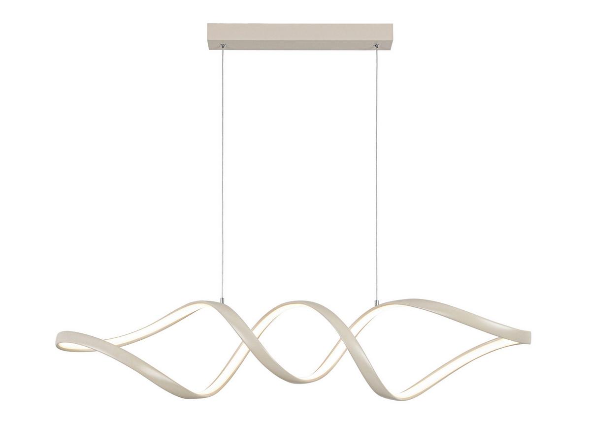 LAMPA WISZĄCA LED BROWNSVILLE *SBN* - kolor piaskowy, Design, tworzywo sztuczne/metal (100/22/120cm) - Novel