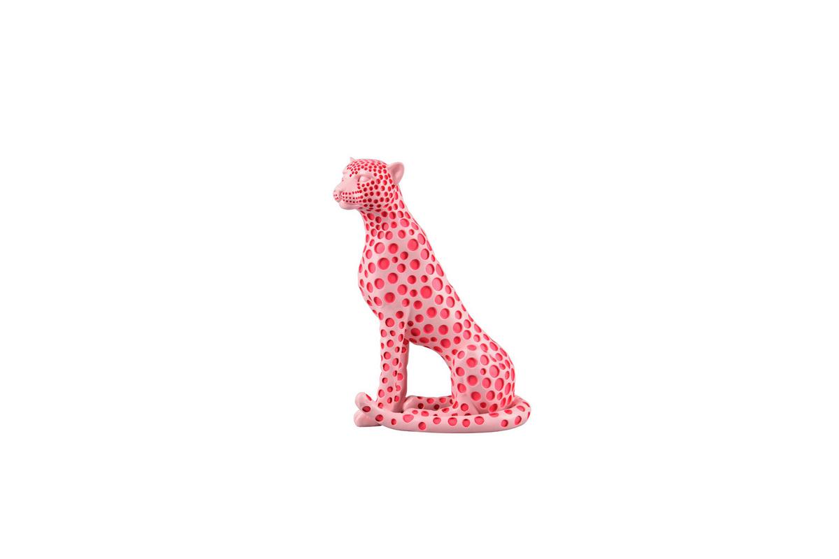 Dekoleopard Pantra Rosa - Rosa, Basics, Kunststoff (10,5/26/19cm)