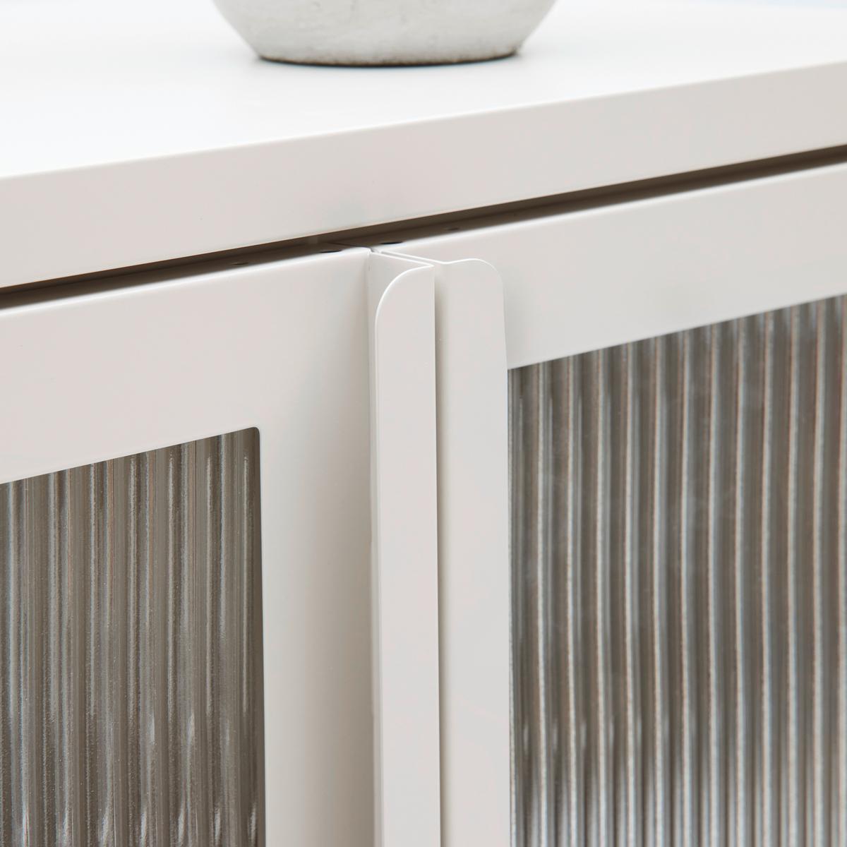 Vitrine Floyd Beige/Transparent - Transparent/Beige, MODERN, Glas/Metall (60/145/35cm) - Mömax