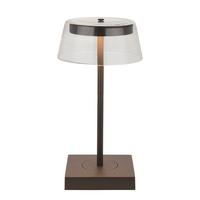 LAMPA STOŁOWA Z AKUMULATOREM CLEAR - ciemnoszary, Design, metal/szkło (13,7/27cm) - Dieter Knoll