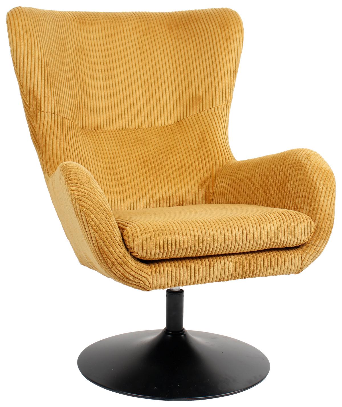 Fotoliu SHIBA - galben, Modern, metal/textil (76/99/87cm) - Mömax