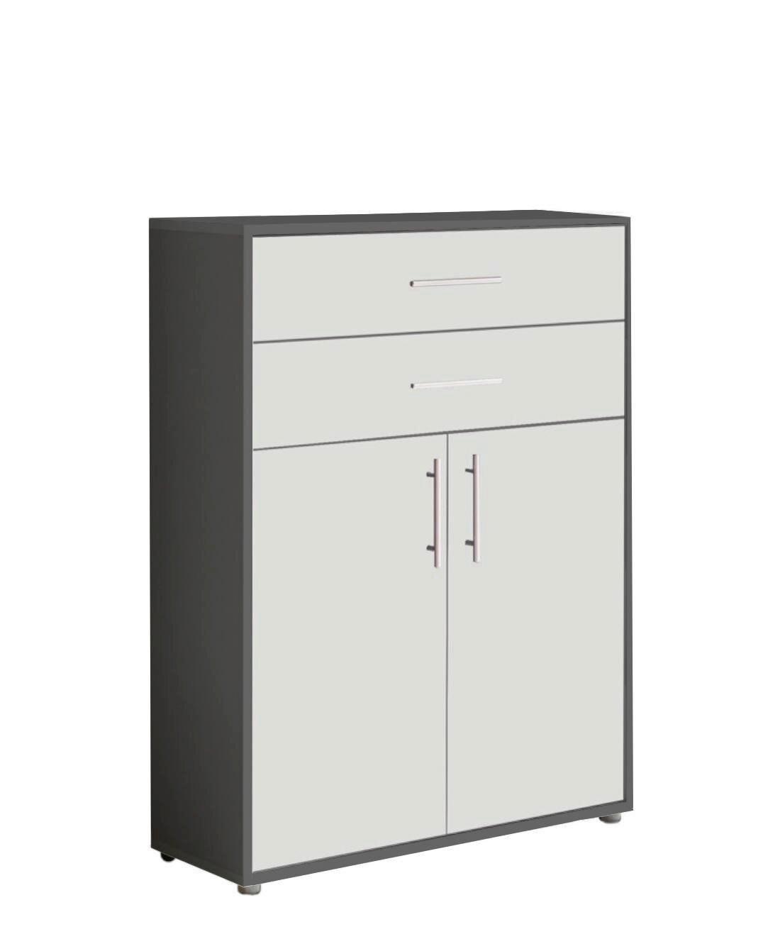 AKTENSCHRANK OFFICE EDITION - Anthrazit/Weiß, LIFESTYLE, Holzwerkstoff (84,4/113,6/33cm) - MID.YOU