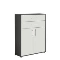 AKTENSCHRANK OFFICE EDITION - Anthrazit/Weiß, LIFESTYLE, Holzwerkstoff (84,4/113,6/33cm) - MID.YOU