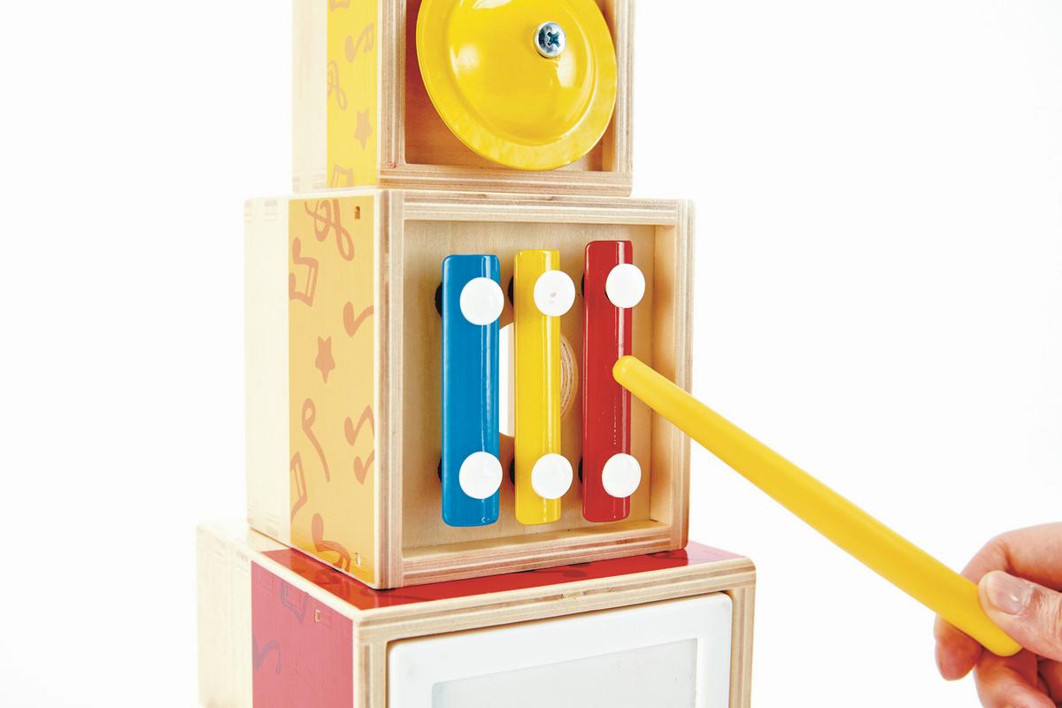ZESTAW MUZYCZNY MUSIK-STAPELWÜRFEL - Basics, materiał drewnopochodny/tworzywo sztuczne (12,4/13,9/12,5cm)