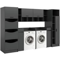 Regal Za Pralnico Free, Antracit - antracit, Basics, leseni material (300/195/68cm) - MID.YOU