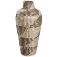 Korbvase Luis in Schwarz/Weiß/natur - Schwarz/Naturfarben, Kunststoff/Weitere Naturmaterialien (25/54cm) - MÖMAX modern living