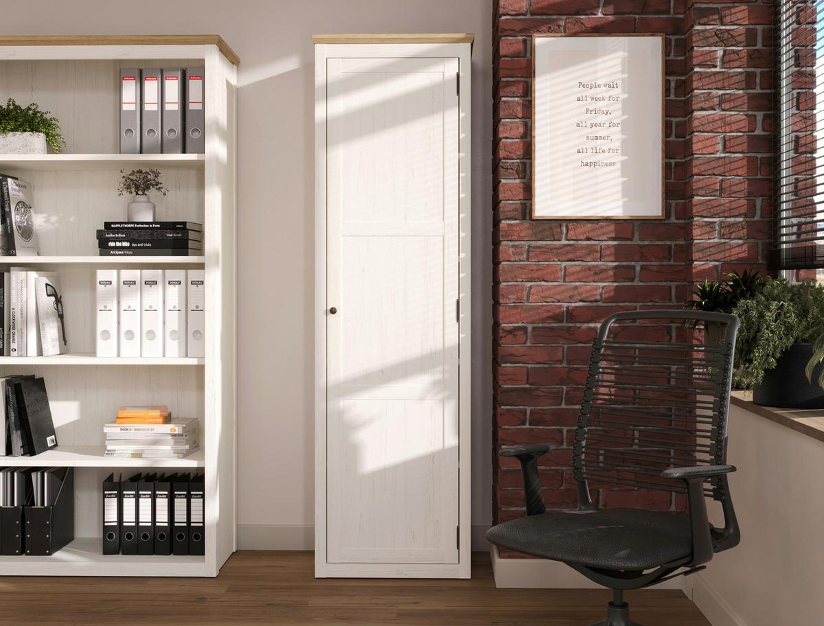 Aktenschrank Korsika Eiche-/Kieferfarben - Eichefarben/Kieferfarben, ROMANTIK / LANDHAUS, Holzwerkstoff (58,2/195/42,9cm) - Mömax