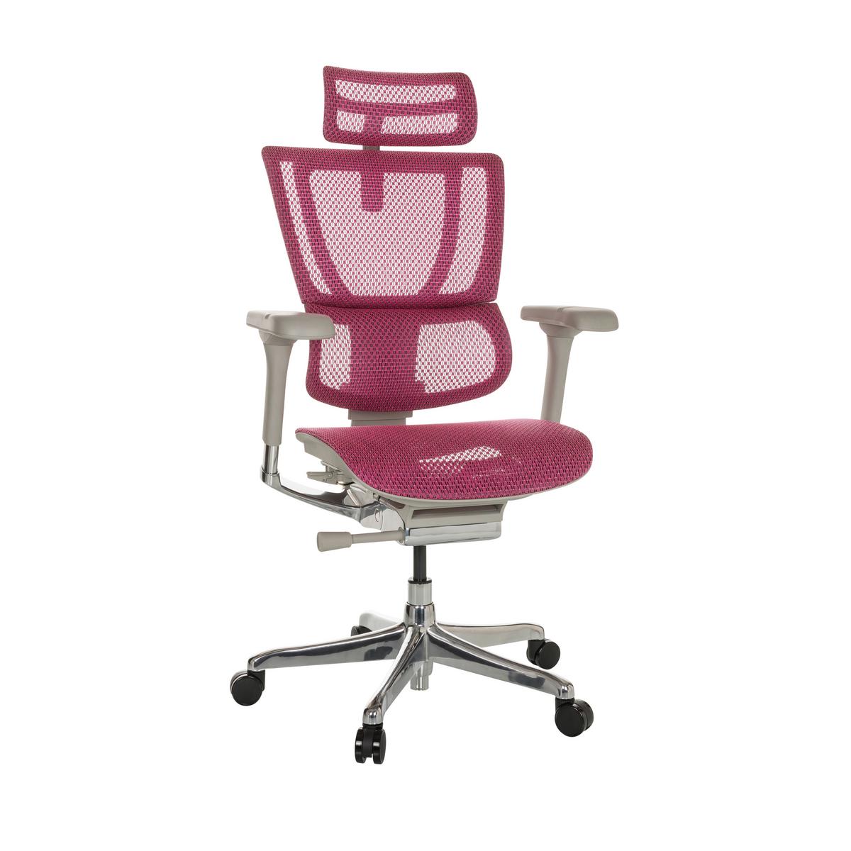 Pisarniški Stol Ergohuman Slim I G, Roza - roza/srebrne barve, Basics, kovina/umetna masa (69/116-138/66cm) - MID.YOU