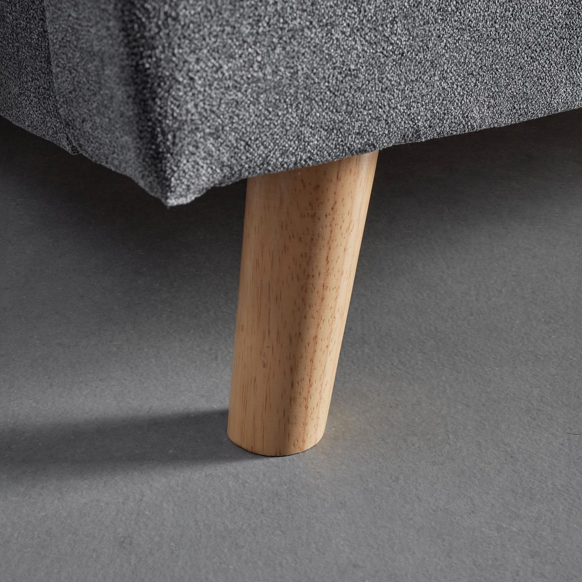 Polsterbett 180x200 cm, "Ronja", grau - Naturfarben/Grau, Modern, Holz/Textil (180/200cm) - Bessagi Home