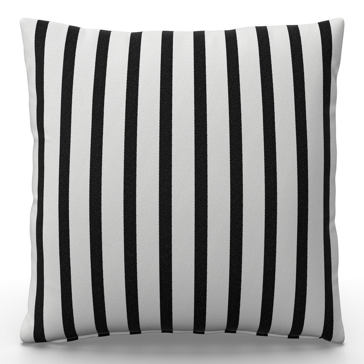 Outdoorkissen Giada Schwarz/Weiß ca. 45x45 cm - Schwarz/Weiß, MODERN, Textil (45cm) - Bessagi Garden