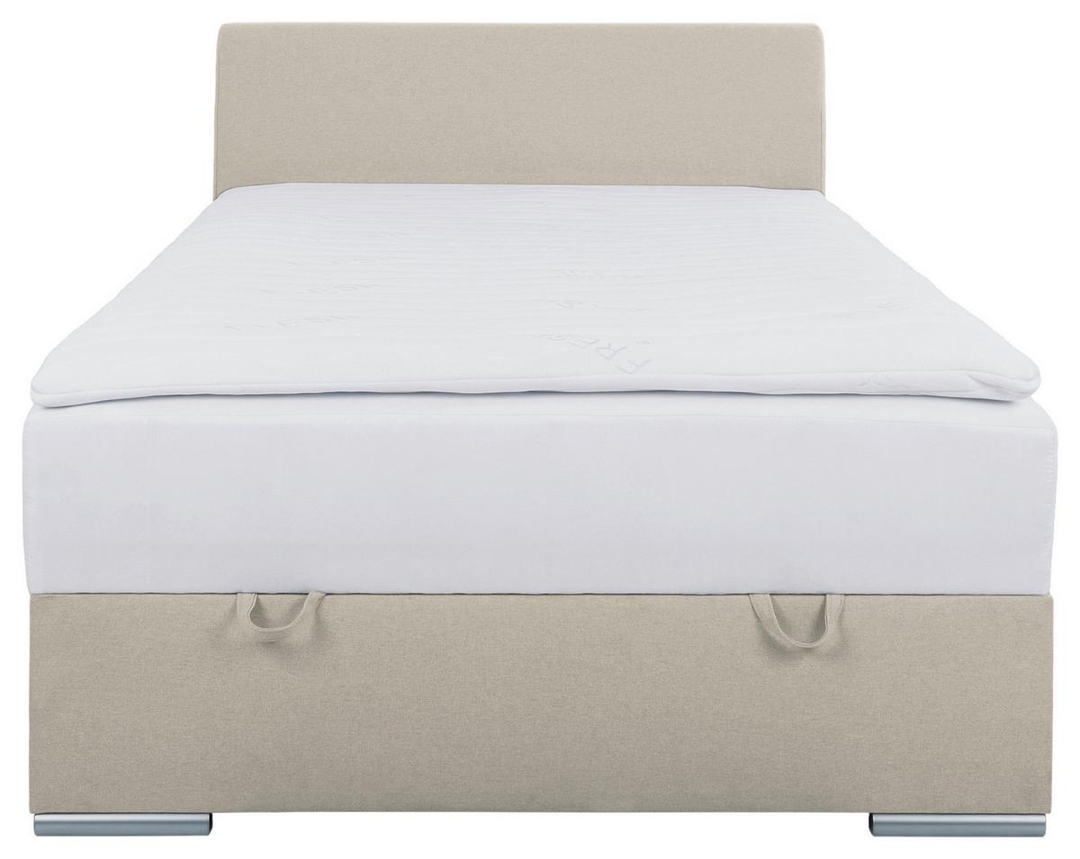 Tapecirani Krevet Cosi - boje pijeska/boje kroma, Konvencionalno, drvo/metal (120/200cm)