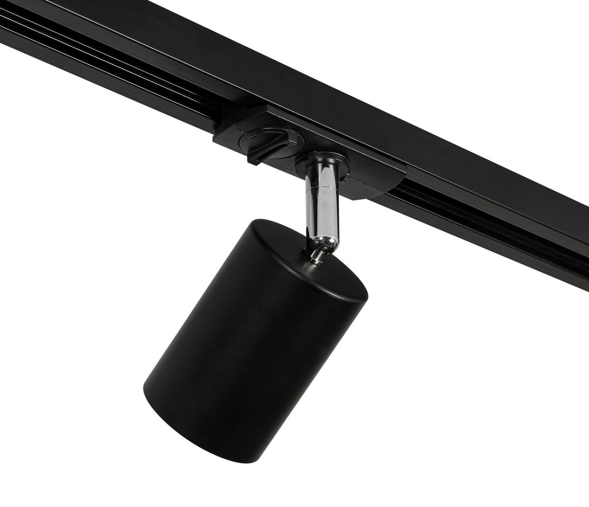 SYSTEM SZYNOWY BINE - czarny/kolor chromowy, Trend, tworzywo sztuczne/metal (110/104/14cm) - Novel