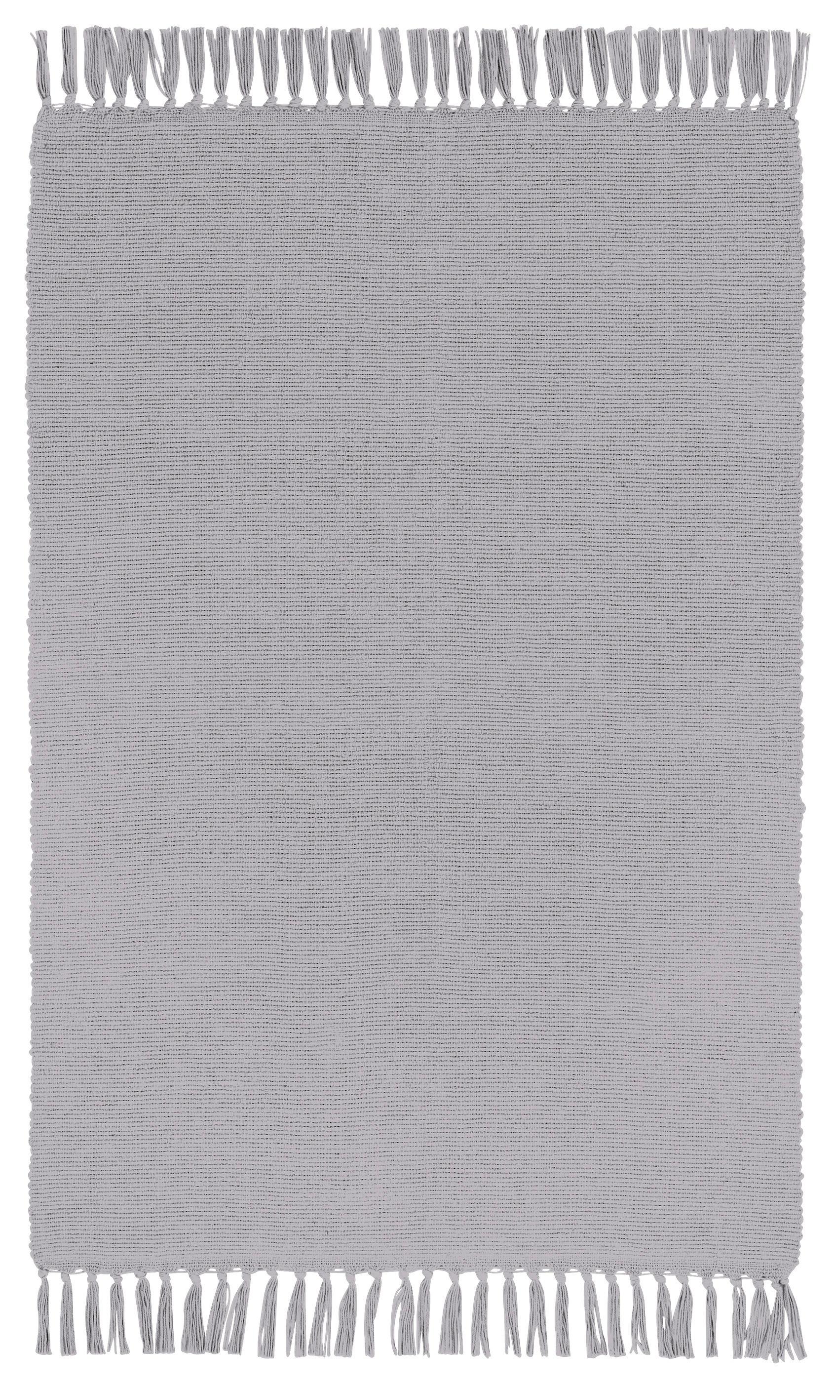 Fleckerlteppich Corner ca. 50x80cm - Blau/Anthrazit, KONVENTIONELL, Textil (50/80cm) - Based