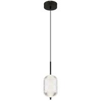 LED-Hängeleuchte Kurius Schwarz max. 12 Watt - Klar/Schwarz, KONVENTIONELL, Kunststoff/Metall (15/120cm) - Globo