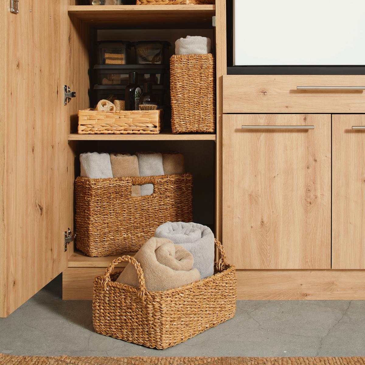 Schrank in Eiche Artisan - Silberfarben/Eiche Artisan, Konventionell, Holzwerkstoff/Metall (50/162/67,5cm) - Mömax
