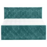 PAT BOXSPRING ELIO - petrol/bej, Romantik / Landhaus, textil (180/200cm) - James Wood