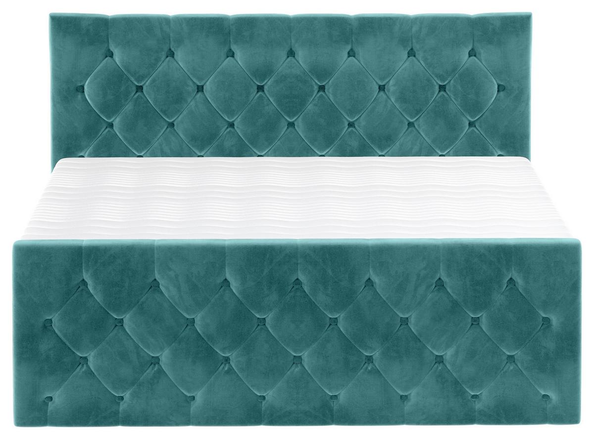 PAT BOXSPRING ELIO - petrol/bej, Romantik / Landhaus, textil (180/200cm) - James Wood