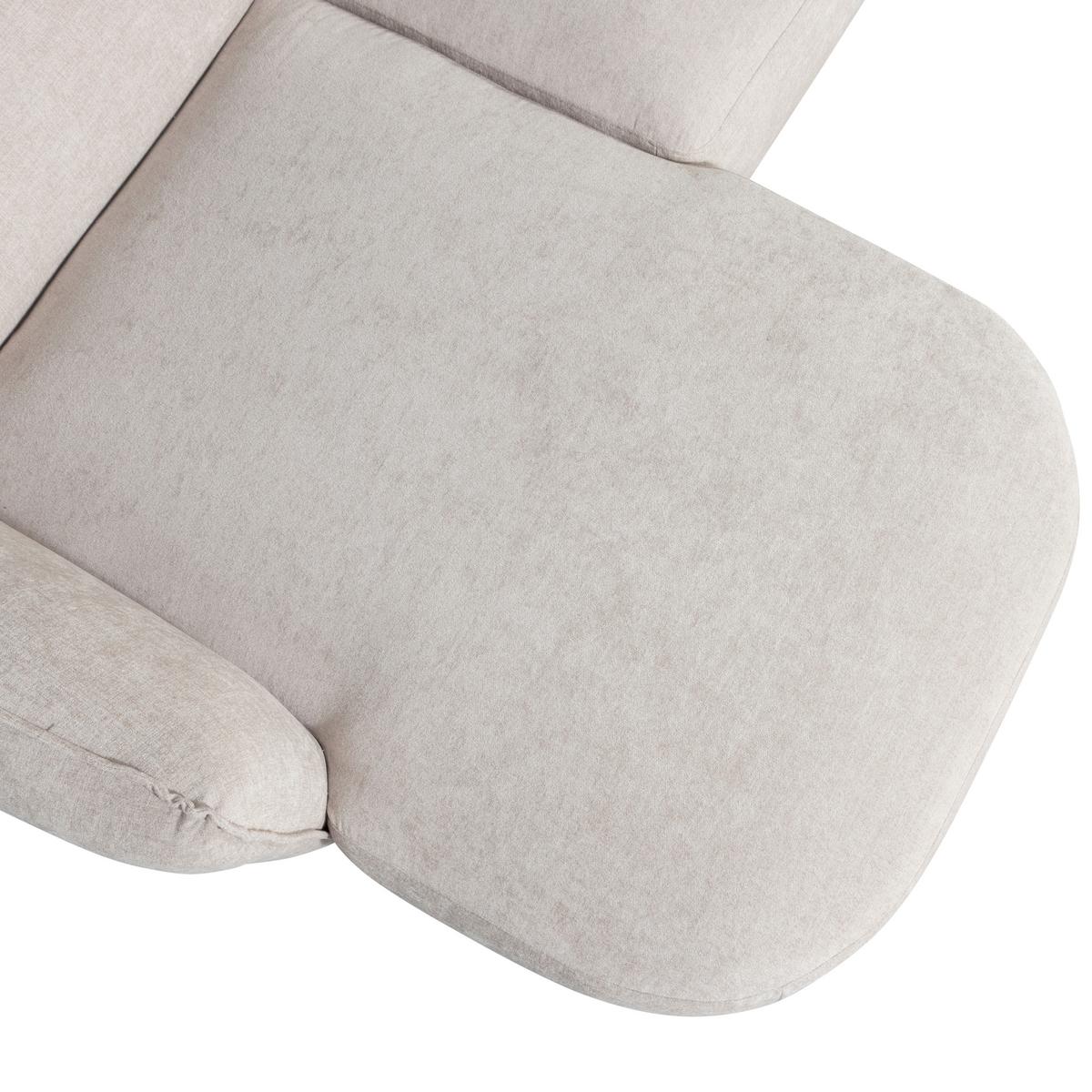Wohnlandschaft Polly Sandfarben - Sandfarben/Schwarz, Design, Textil (150/353/245cm) - Livetastic