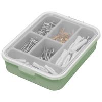 Schrauben-/Dübelsortimentbox 130 Stück - Grau/Grün, MODERN, Kunststoff/Metall (18,5/14/4,3cm) - Mömax
