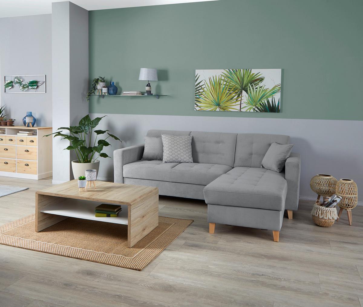 Colțar BERGEN - antracit, Design, textil (231/160cm) - Luca Bessoni
