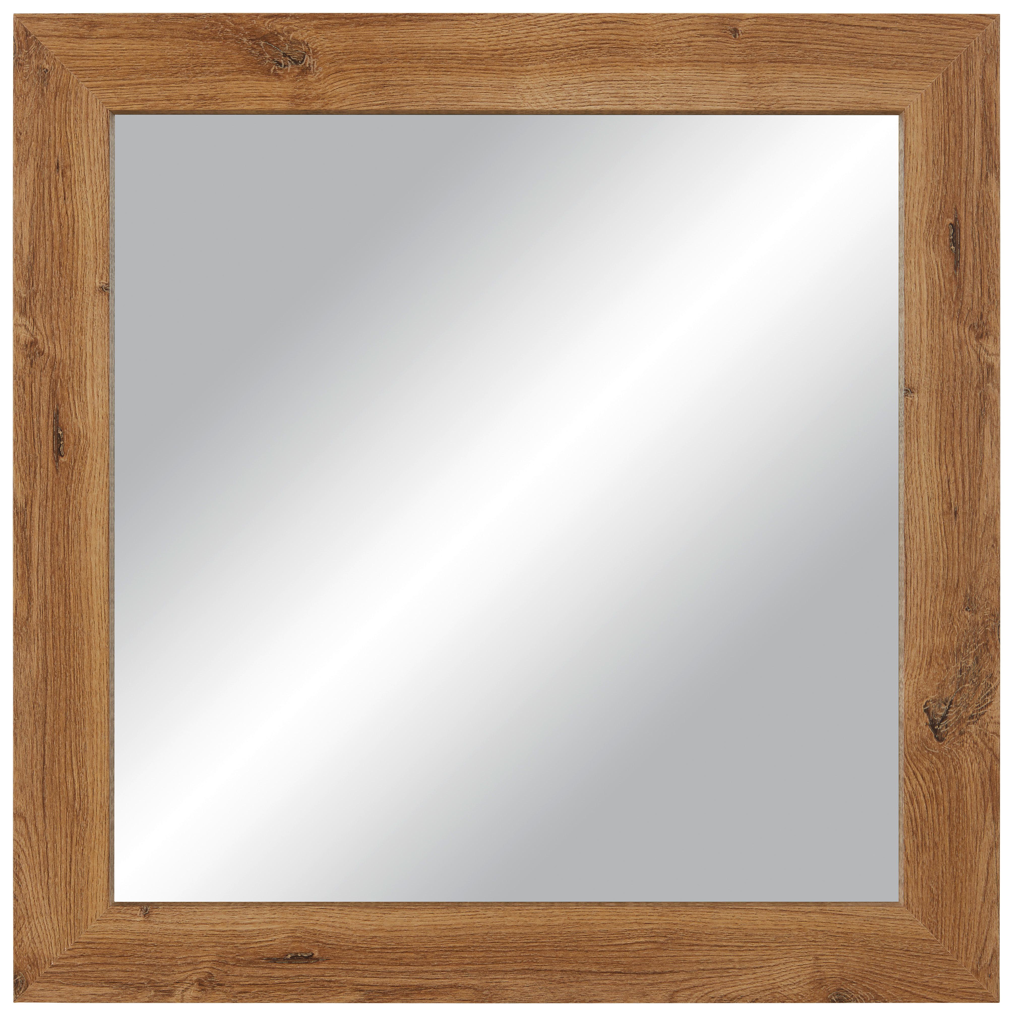 VÄGGSPEGEL TINA -SB- - ekfärgad, Klassisk, trämaterial/glas (51/51/3,5cm) - Mömax