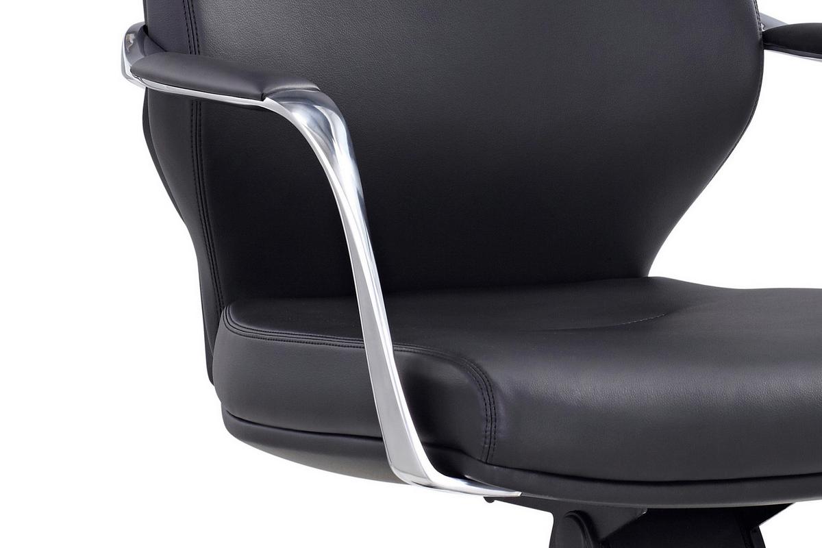 Pisarniški Stol Büro, Črna - srebrne barve/črna, Moderno, kovina/umetna masa (63/120,5/66cm) - Livetastic